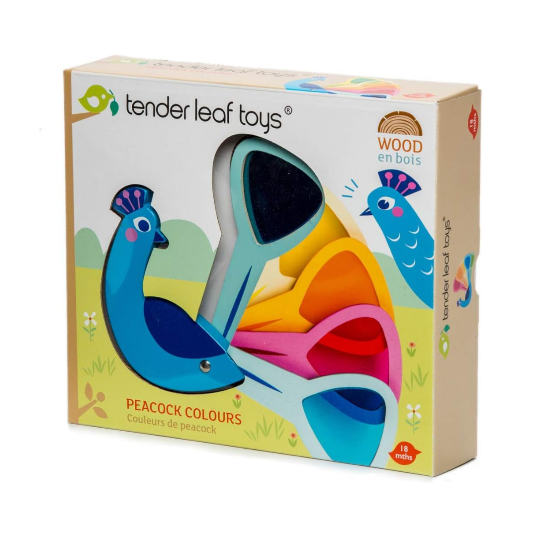 Peacock Colours - Wooden Kaleidoscope Game