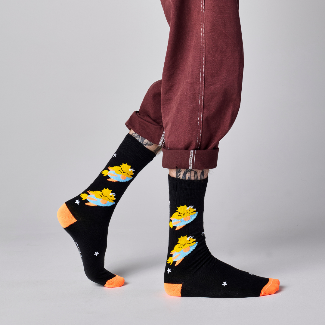 Triceratops in Space Socks