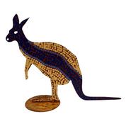 Small Painted Metal Kangaroos