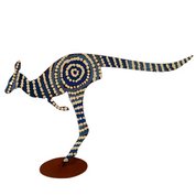 Small Painted Metal Kangaroos