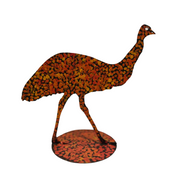 Small Painted Metal Emus