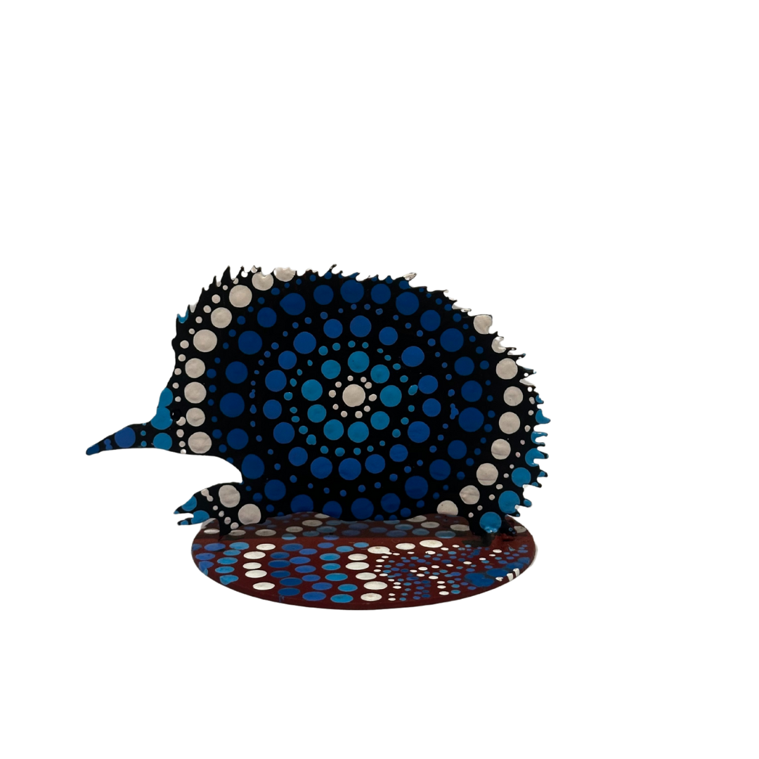 Small Painted Metal Echidnas