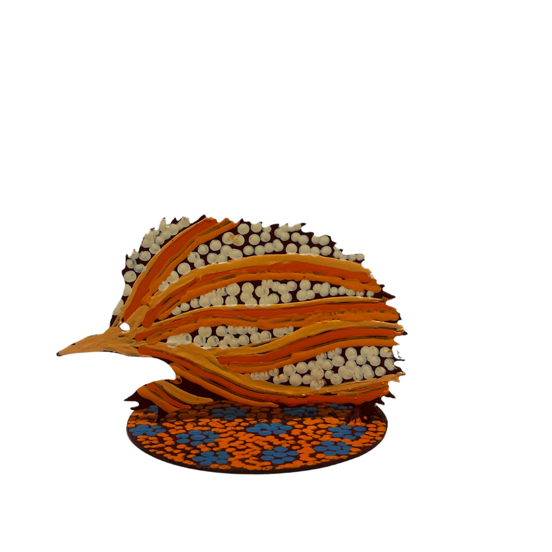 Small Painted Metal Echidnas