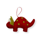 Red Triceratops Ornament