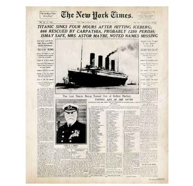 Titanic Mini Poster - NY Times
