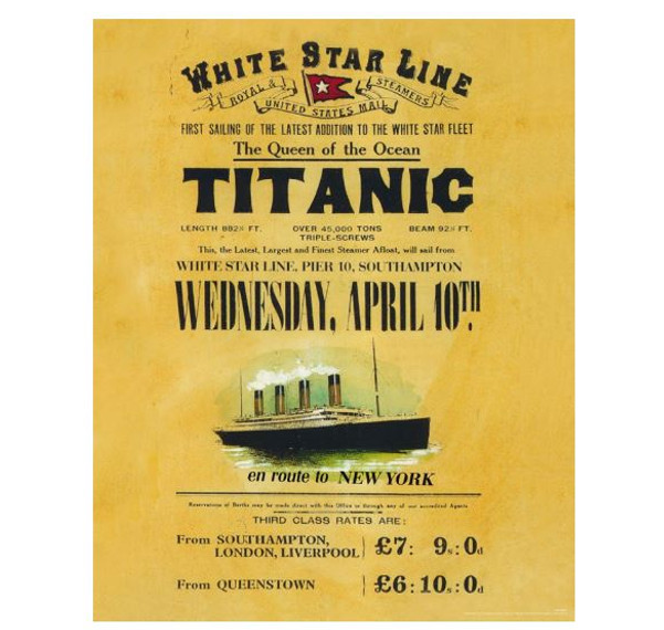 Titanic Mini Poster - Rates