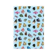 Blue Minerals & Gems Gift Wrap
