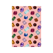 Pink Gemstones Gift Wrap