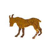 Small Painted Metal Dogs