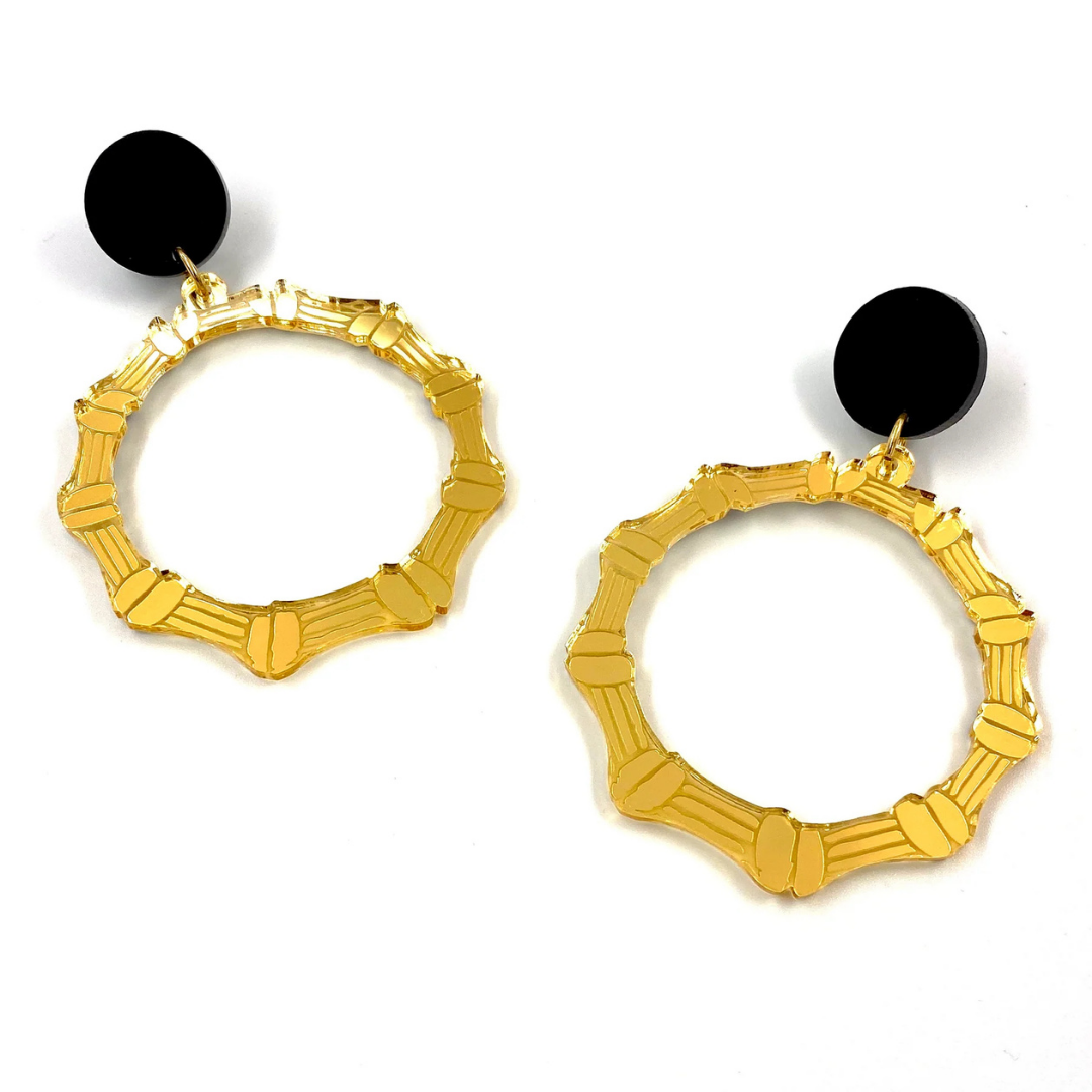 Bamboo Hoop Earrings