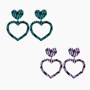 Markings Heart Hoop Earrings