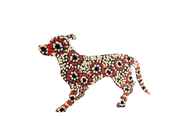 Small Painted Metal Dogs