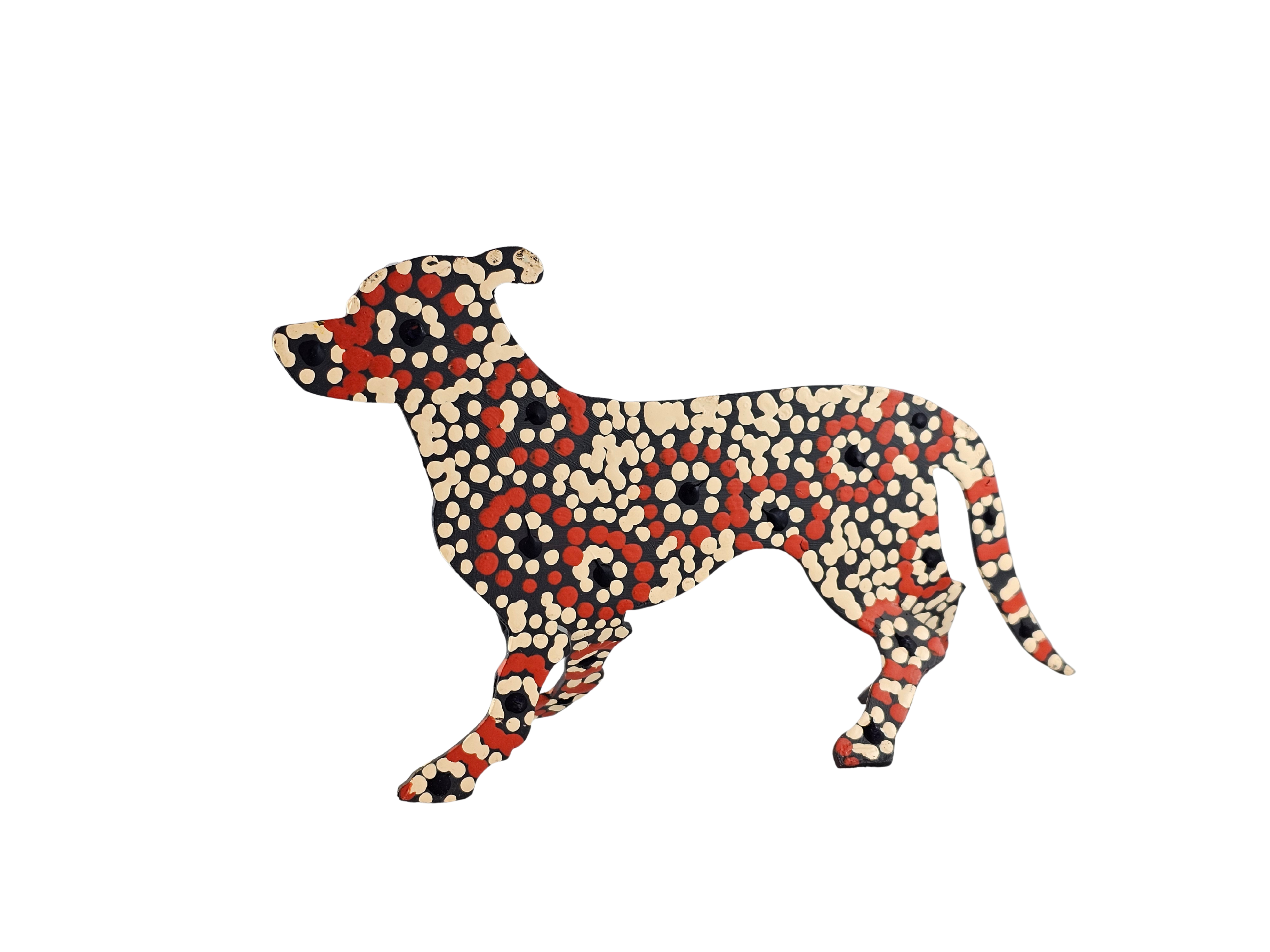 Small Painted Metal Dogs
