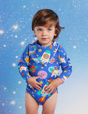 Dinos in Space Baby Bib