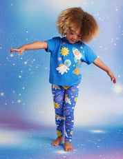 Dinos in Space Blue Tee