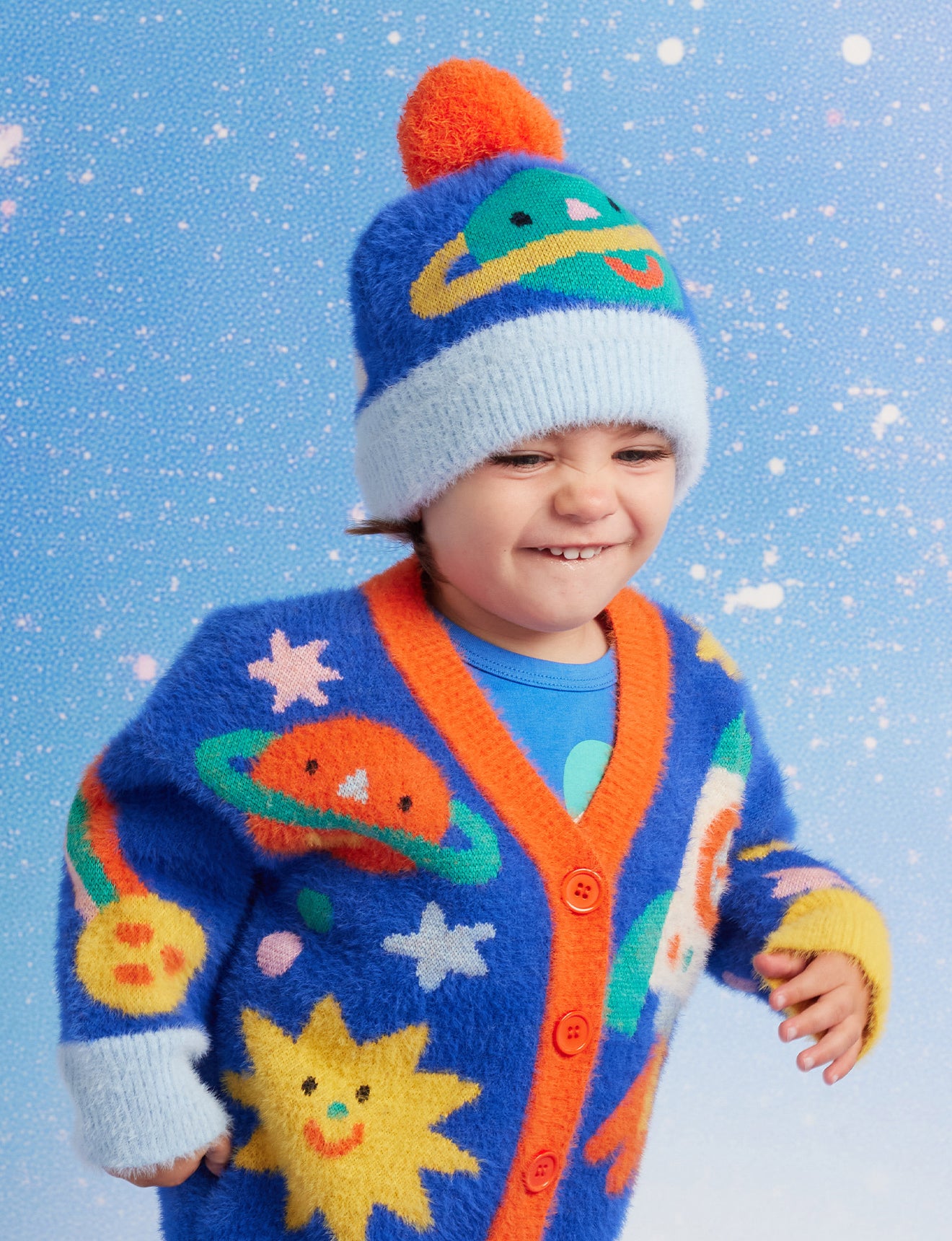 Dinos in Space Knit Beanie