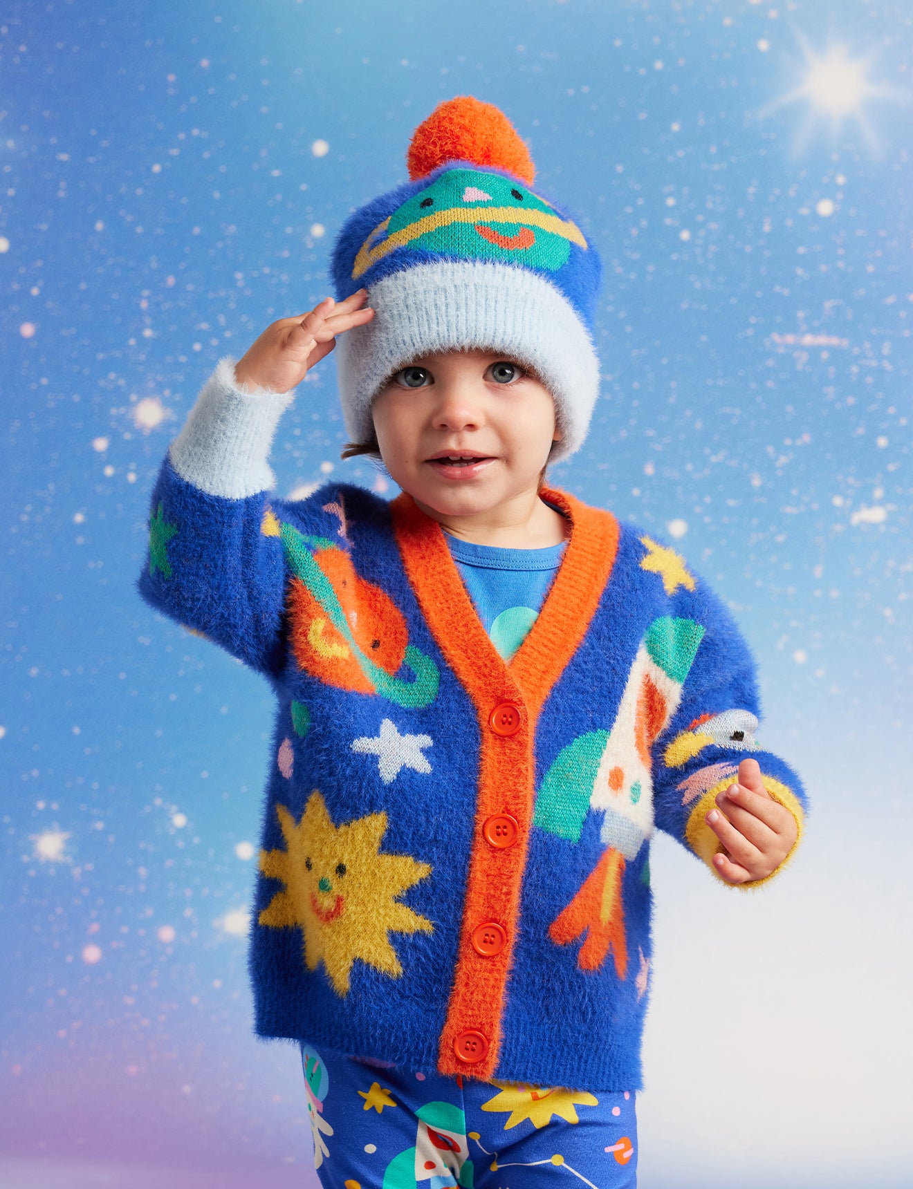 Dinos in Space Knit Beanie