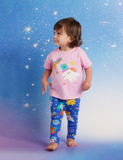 Dinos in Space Pink Tee