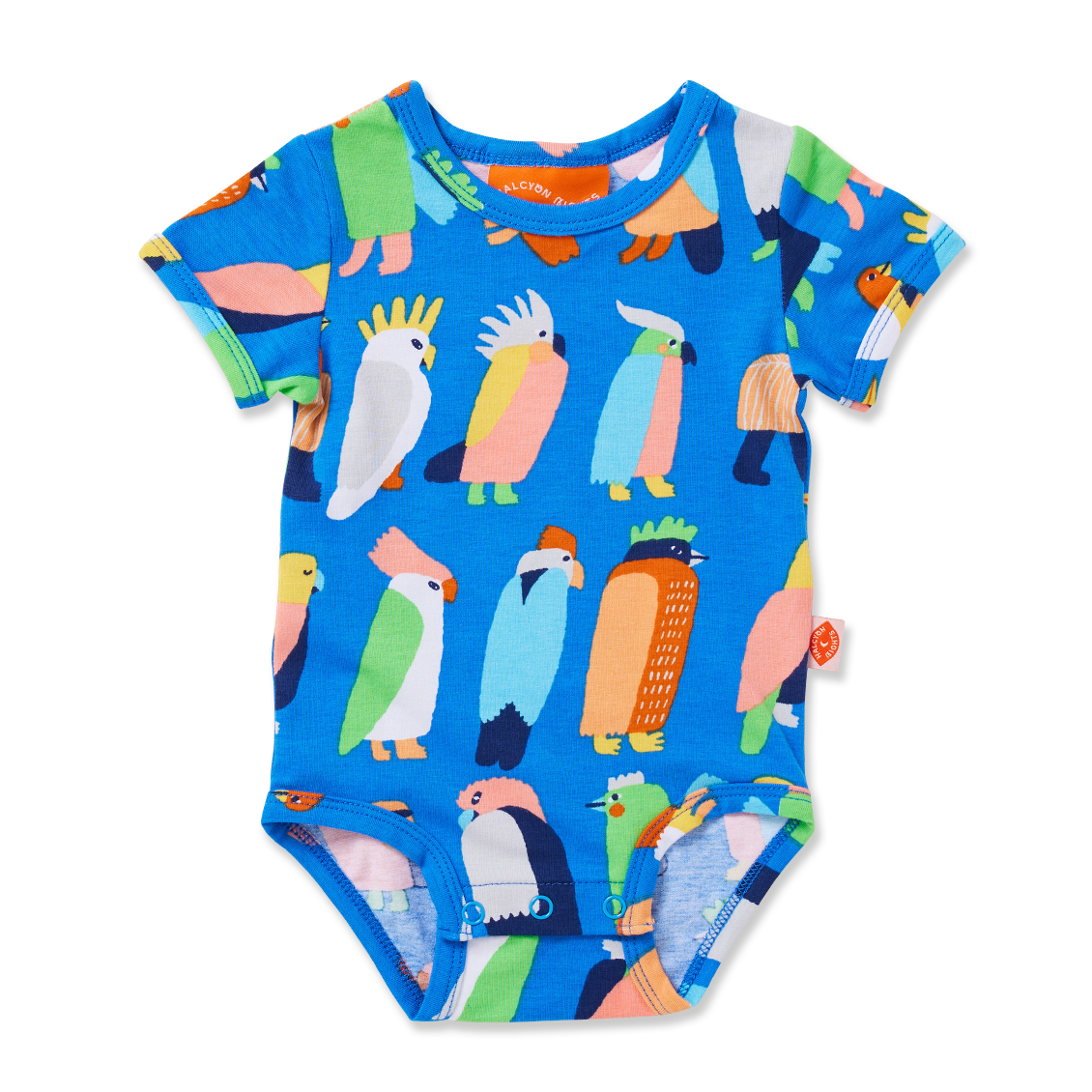 Flamin' Galah Blue Short Sleeve Bodysuit
