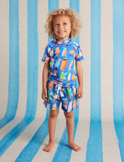Flamin' Galah Blue Boardshorts