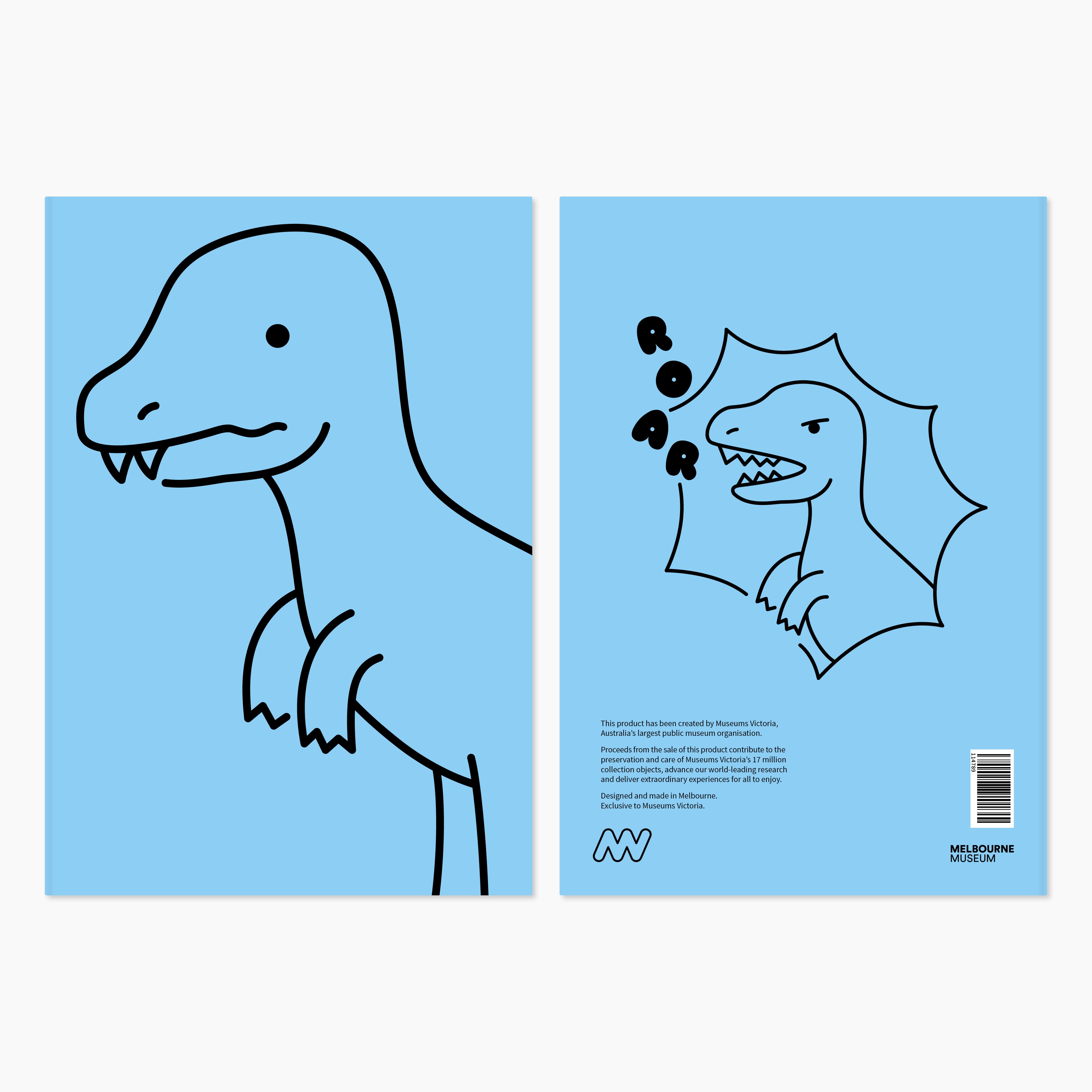 Melbourne Museum Dinosaur Kids Softcover Notebook