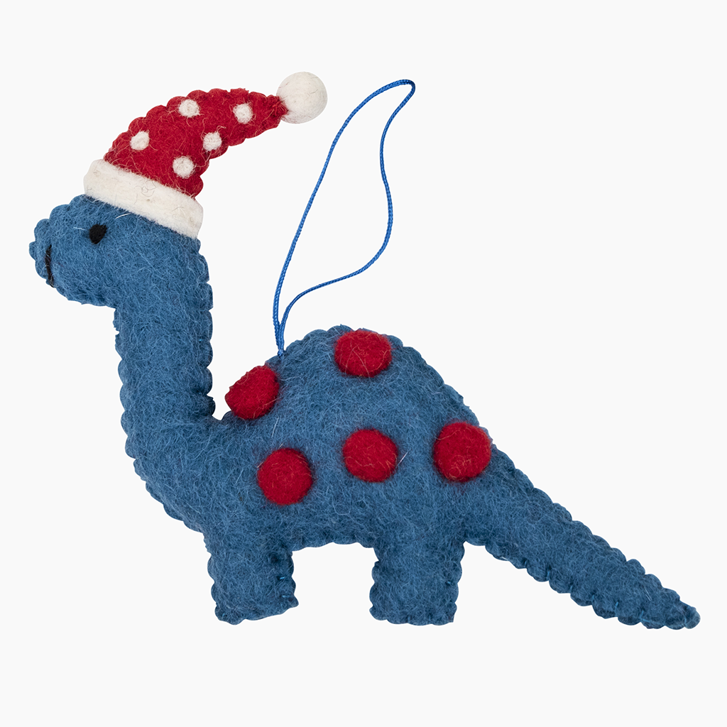 Blue Brachiosaurus Ornament