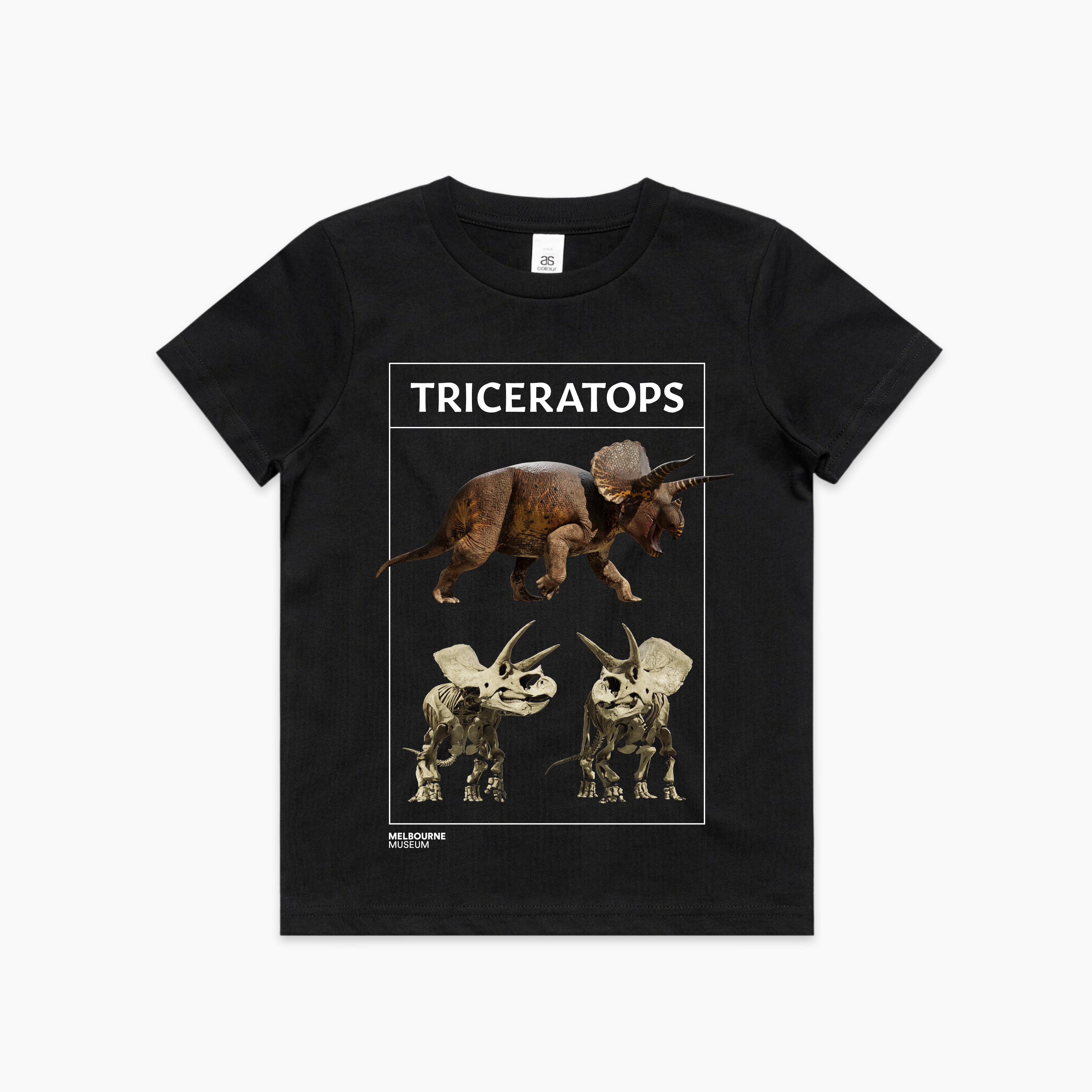 Melbourne Museum Triceratops Exhibition Kids Tee