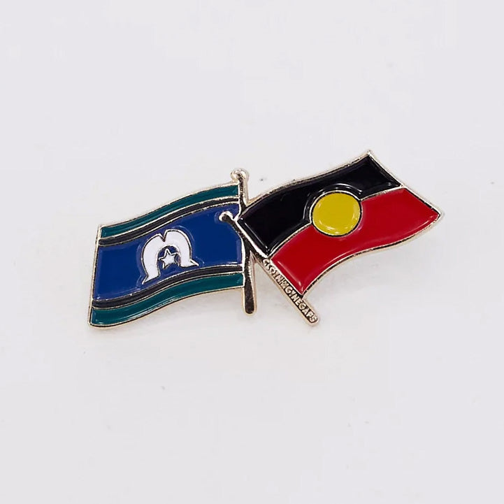 First Nation Flag Two First Nations Flags Pin – Museums Victoria Store