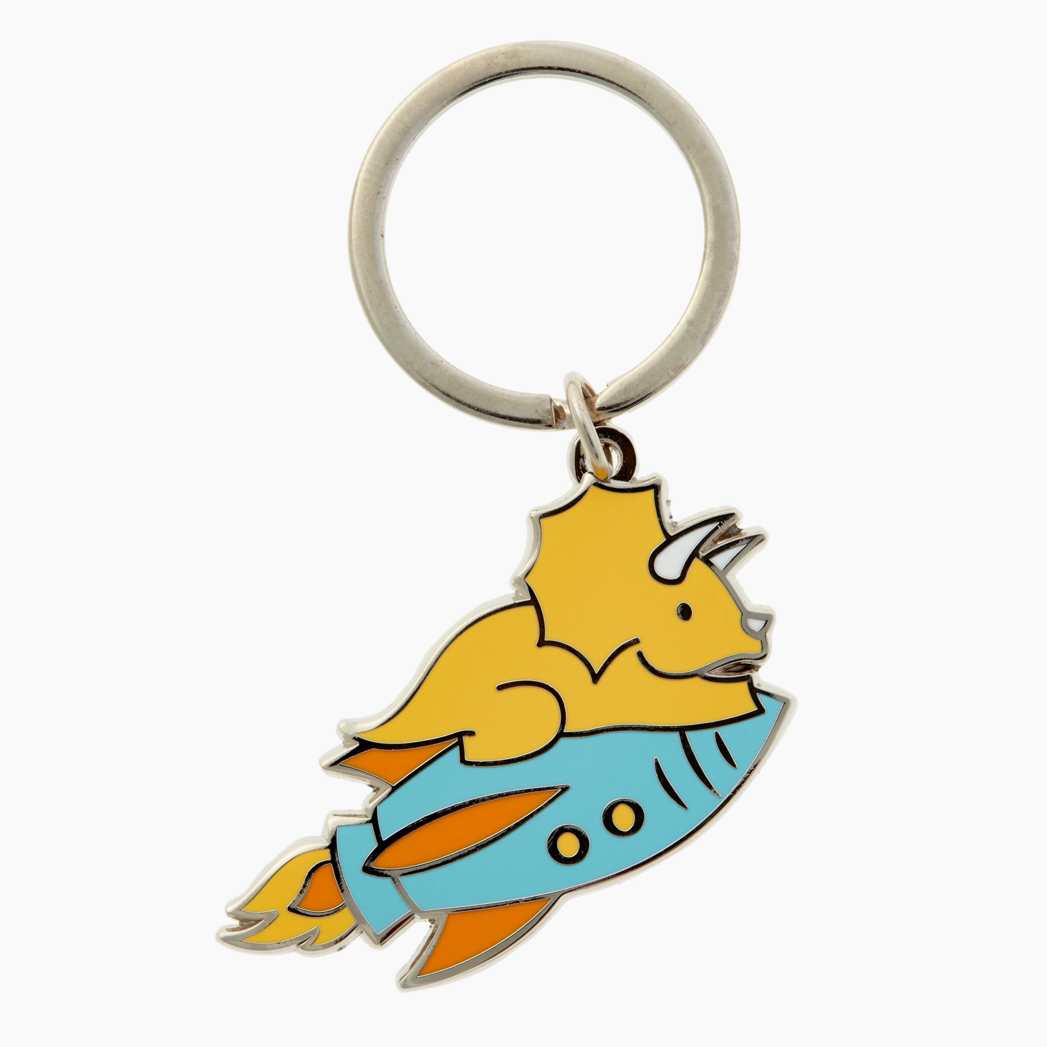 Triceratops in Space Keyring