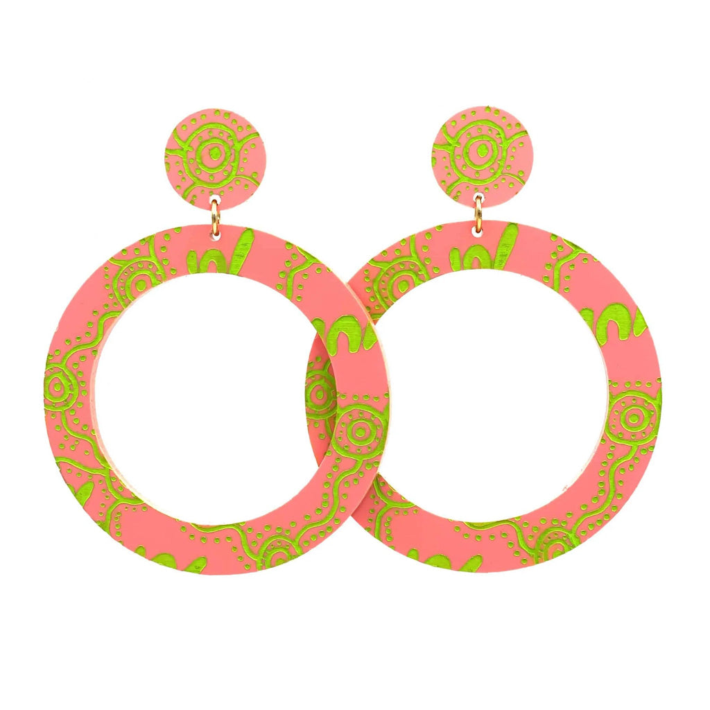 Wiradjuri Yinaa Hoop Earrings